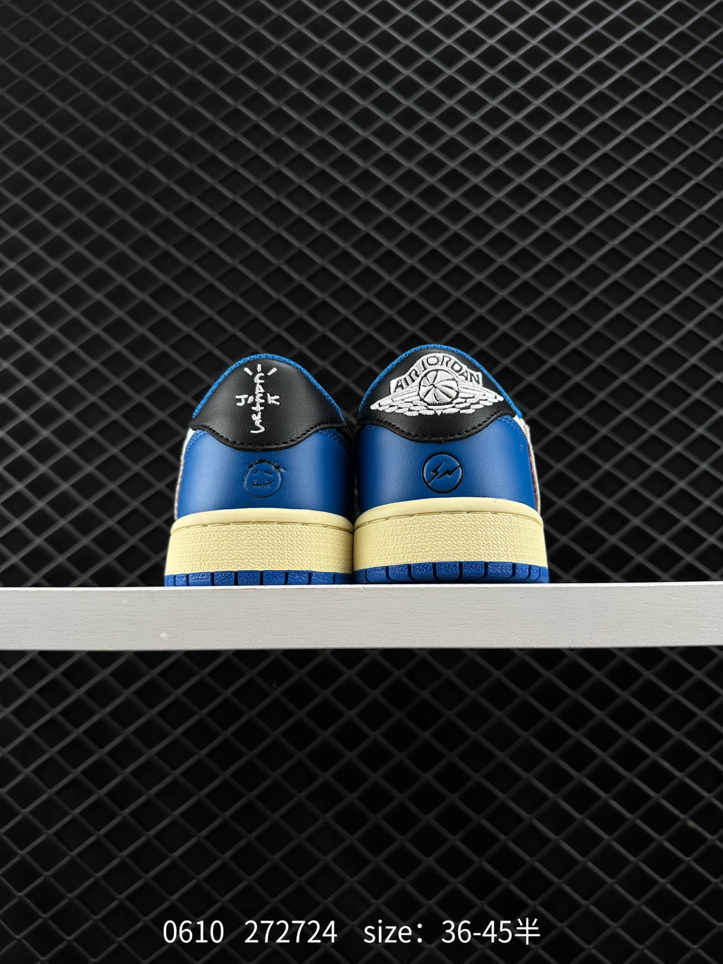 Fragment Design x Travis Scott x Nike Air Jordan 1 Low OG SP”Military Blue”